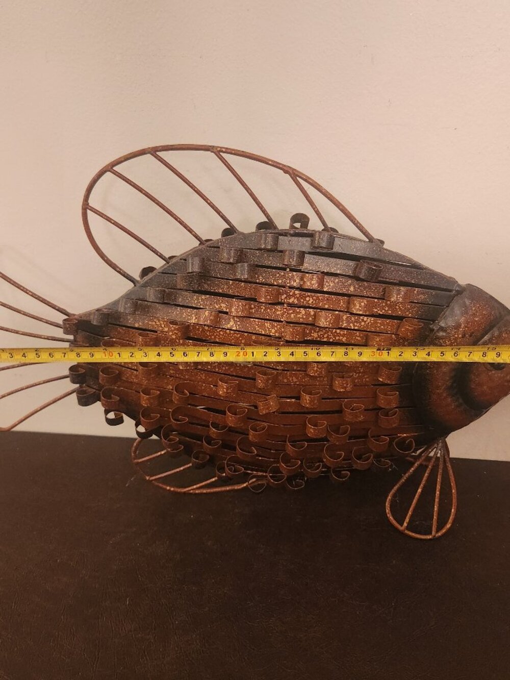 Rustic Metal Fish Sculpture - Picture 4 of 5